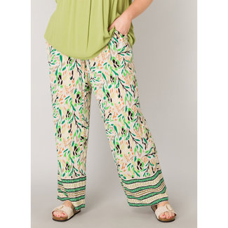 Outlet Broek Yesta appel groen multicolor Tahiras A003891