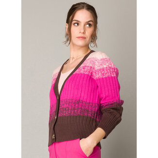 Outlet Cardigan Yest fuschia multicolor Polleke 0004246