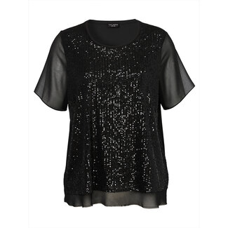 Via Appia Due Blouse Via Appia Due zwart glitter 663821