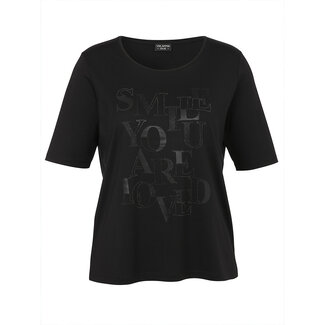 Via Appia Due Shirt Via Appia Due zwart met tekst 2421410