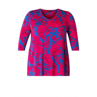 Colletta Shirt Colletta fuchsia blauw 9000329