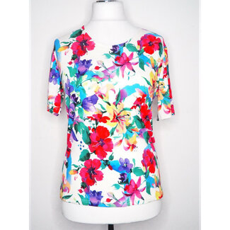 Victoria Shirt Victoria rose blauw print 41012.4