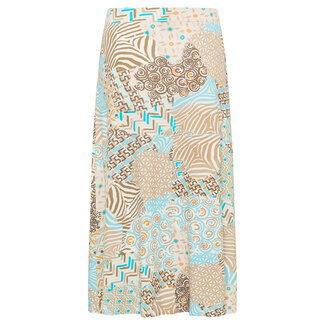 Barbara Lebek Rok lang Barbara Lebek bruin blauw print 61570042