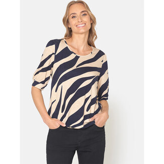 Signature Shirt Signature beige blauw  216699