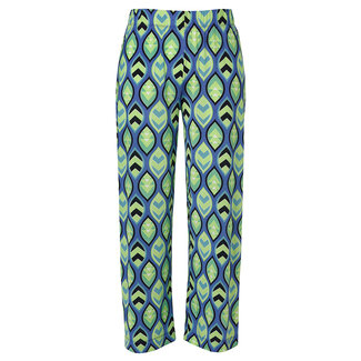 Frapp Broek Frapp groen blauw print 2452479