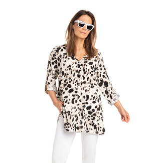 Dorisstreich Blouse Dorisstreich zwart wit print 298155