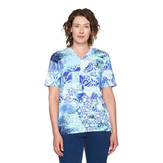 Brandtex Shirt Brandtex blauw wit 217502