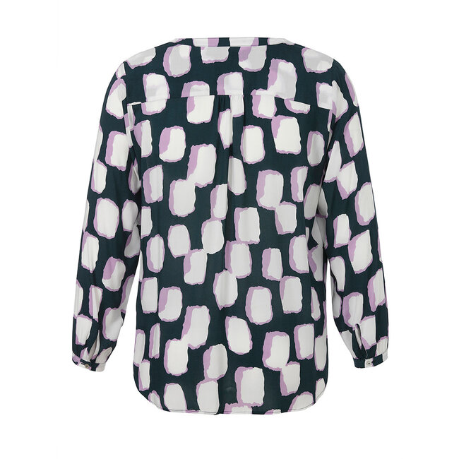 Blouse Via Appia Due groen lila print 2424690 523