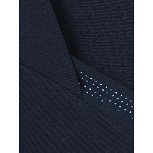 Shirt Via Appia Due D.blauw strass 3/4 mouw 2414421