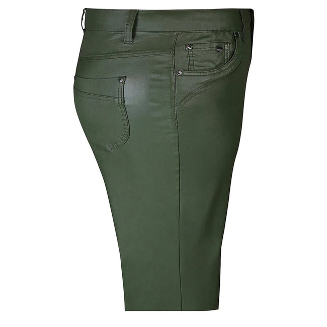 Broek Zhenzi lederlook groen 200512