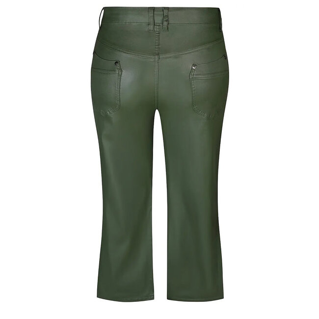 Broek Zhenzi lederlook groen 200512