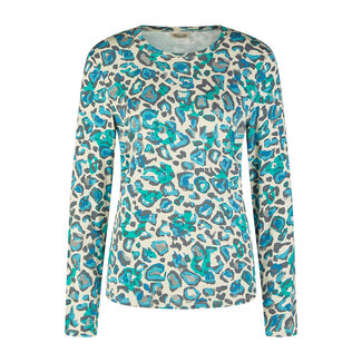 Barbara Lebek Shirt Barbara Lebek zand blauw multi 15370042