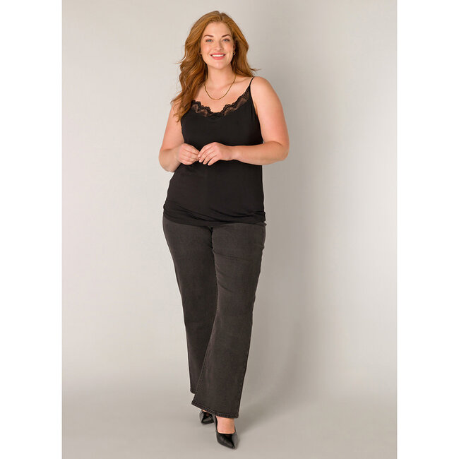 Top Base Level Curvy kant zwart Yelina 7000105