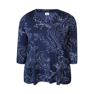 Zhenzi Shirt 3/4 mouw Zhenzi D.blauw print 200629
