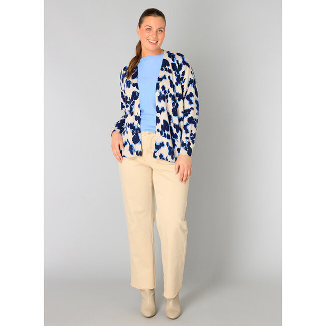 Cardigan Yesta beige kobalt Verine A005165