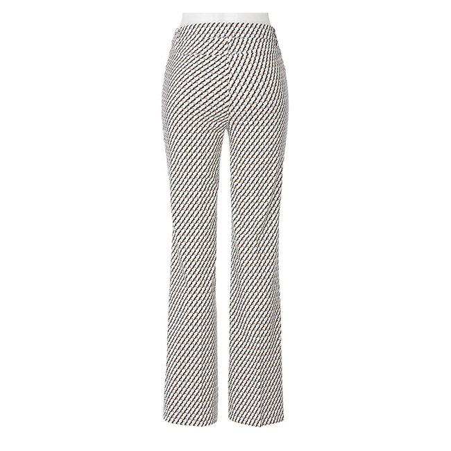 Broek Stark wit bruin print bootcut Janna 4030 176