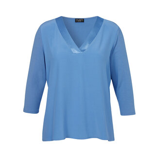 Outlet Blouse Via Appia Due 3/4 mouw blauw 2521710 870
