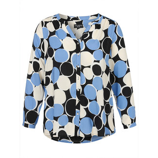 Outlet Blouse Via Appia Due zwart blauw 2521970 103