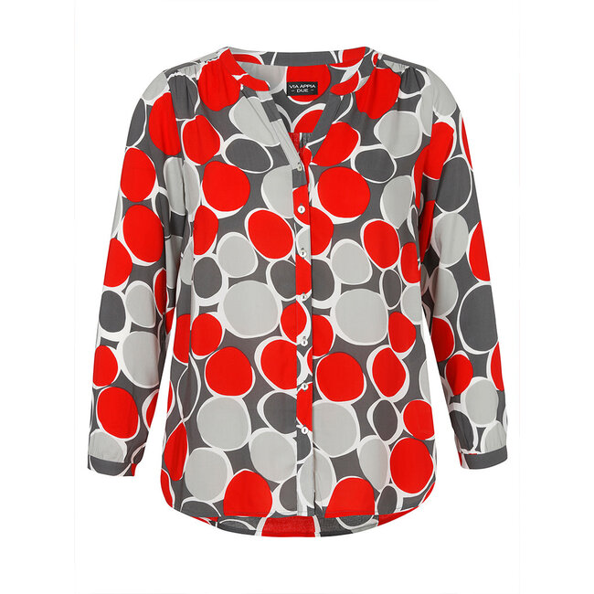 Blouse Via Appia Due grijs rood 2521970 133