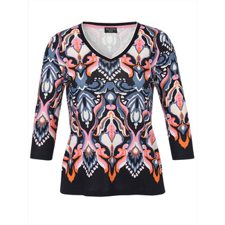 Via Appia Due Shirt Via Appia Due 3/4 mouw D.blauw multi 2511404