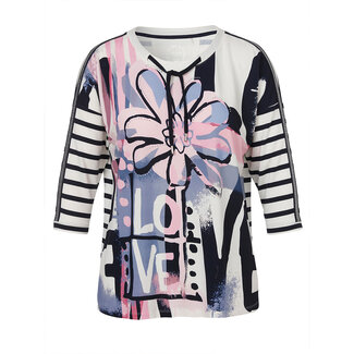Via Appia Due Sweater Via Appia Due 3/4 mouw D.blauw multi 2511421