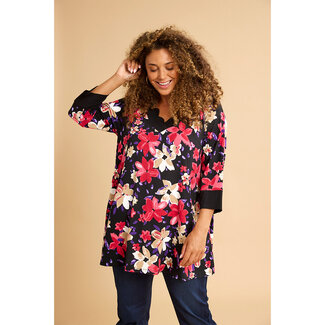 Outlet Tuniek Zhenzi rose zwart 200634