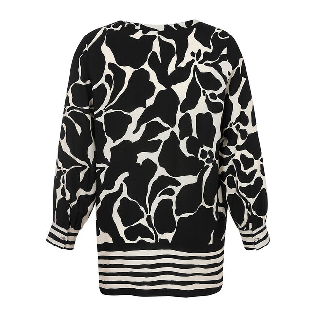 Tuniek Via Appia Due V-hals zwart creme 2511663