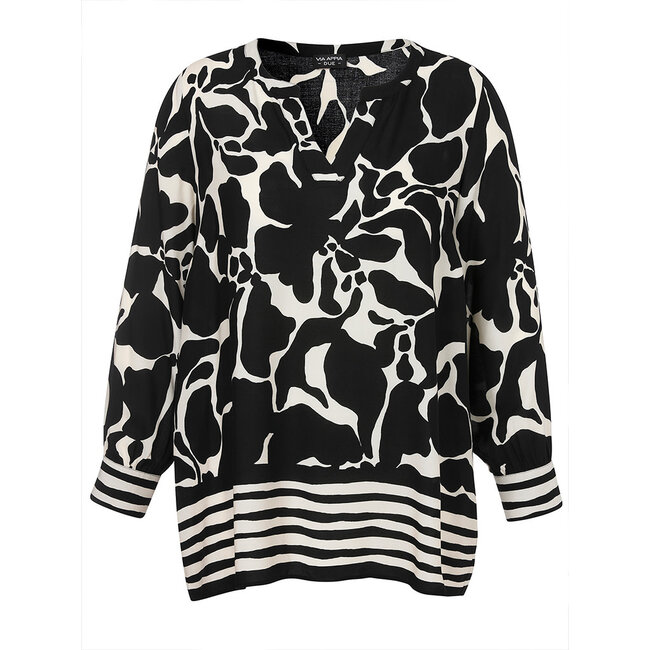 Tuniek Via Appia Due V-hals zwart creme 2511663