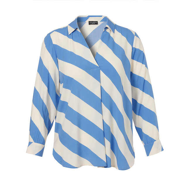 Blouse Via Appia Due blauw creme 2511921