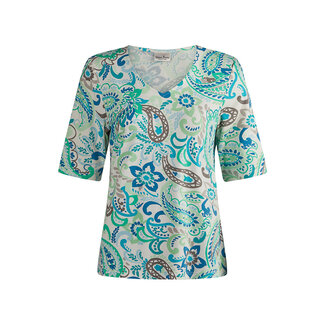 Barbara Lebek Shirt Barbara Lebek groen bruin multi 82500052
