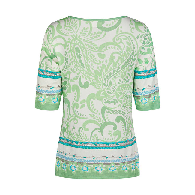 Shirt Barbara Lebek groen bruin multi 82550052