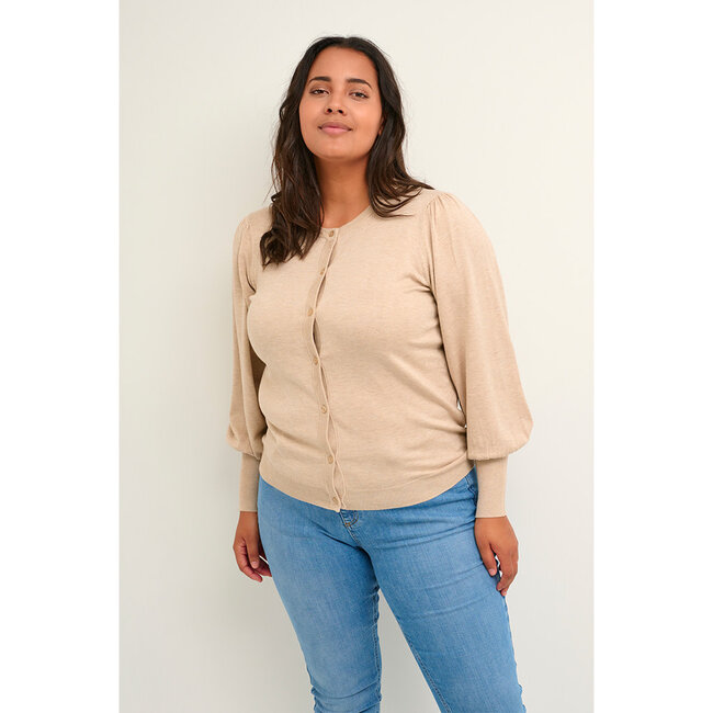 Cardigan Kaffe Curve gemeleerd beige 10581441