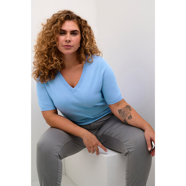 Shirt Kaffe Curve licht blauw 10582490