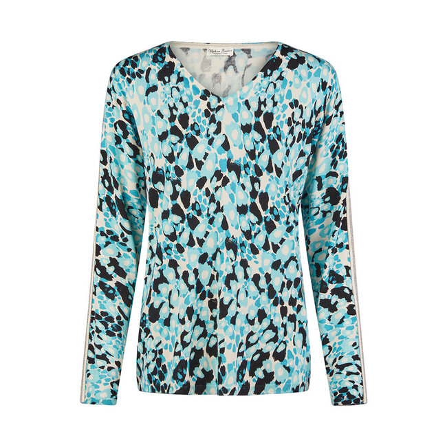 Pull Barbara Lebek tourquoise multi 80580052