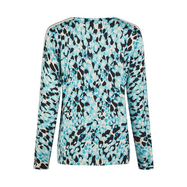 Pull Barbara Lebek tourquoise multi 80580052