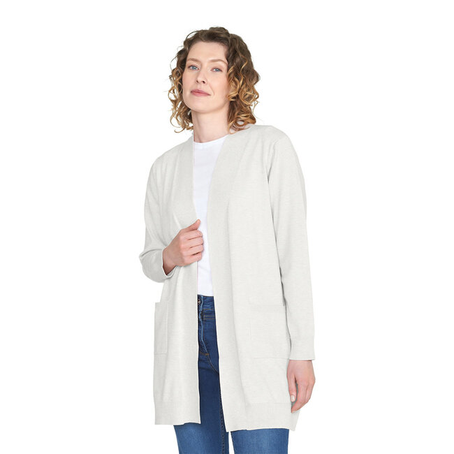 Cardigan lang Brandtex wit 217157