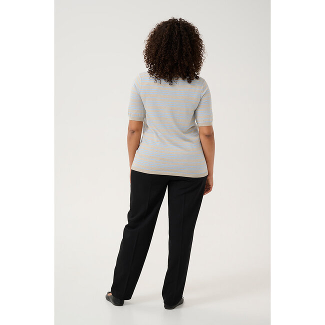 Shirt Kaffe Curve gebreid beige L.blauw 10582914