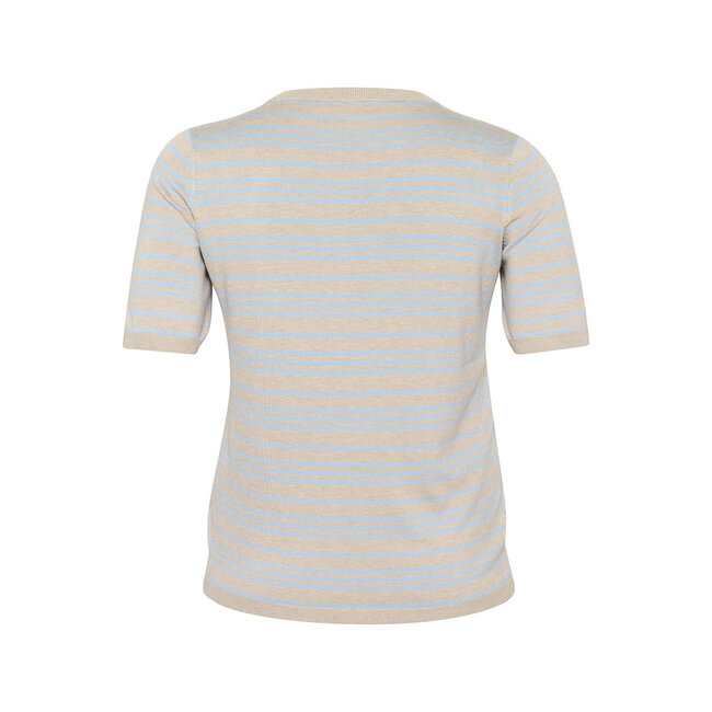 Shirt Kaffe Curve gebreid beige L.blauw 10582914