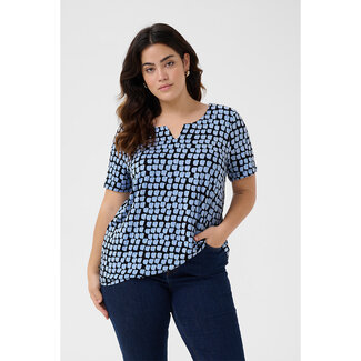 Kaffe Curve Blouse Kaffe Curve zwart blauw 10582230