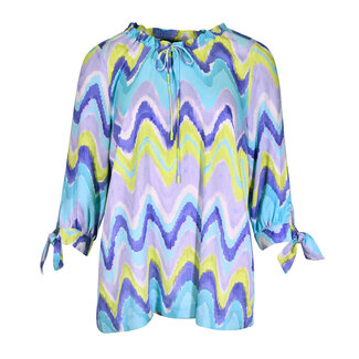 Outlet Blouse SeeYou paars blauw multi E36850 153