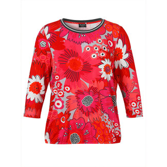 Via Appia Due Shirt Via Appia Due 3/4 mouw rood multi 2511494