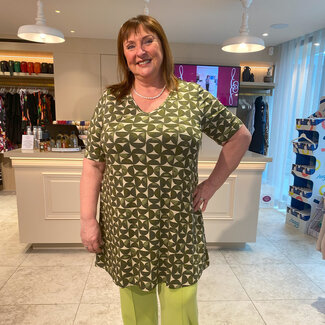 Outlet Tuniek Yesta dark olive beige Anki A005645