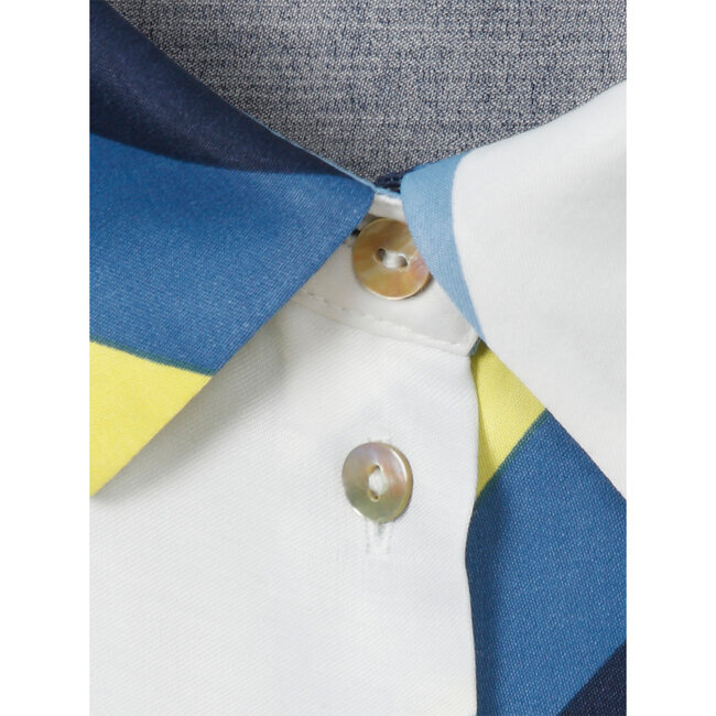 Blouse Via Appia Due geel blauw wit 2512678