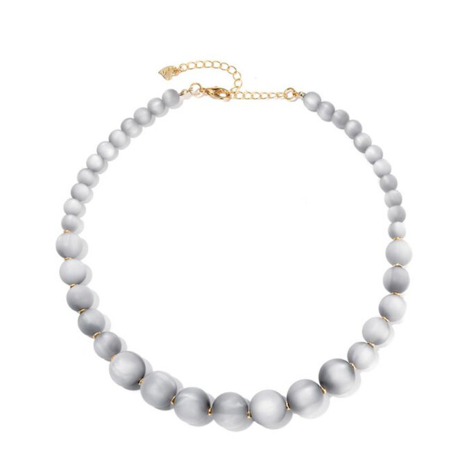 Halsketting grijs 101191906