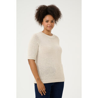 Kaffe Curve Pull 1/2 mouw Kaffe Curve beige 10583096