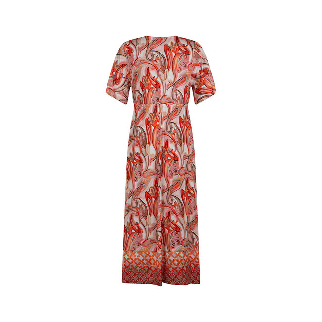 Kleed Verpass wit flamingo red print 6314