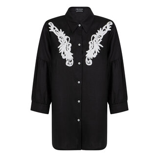 Outlet Blouse Verpass zwart  3361