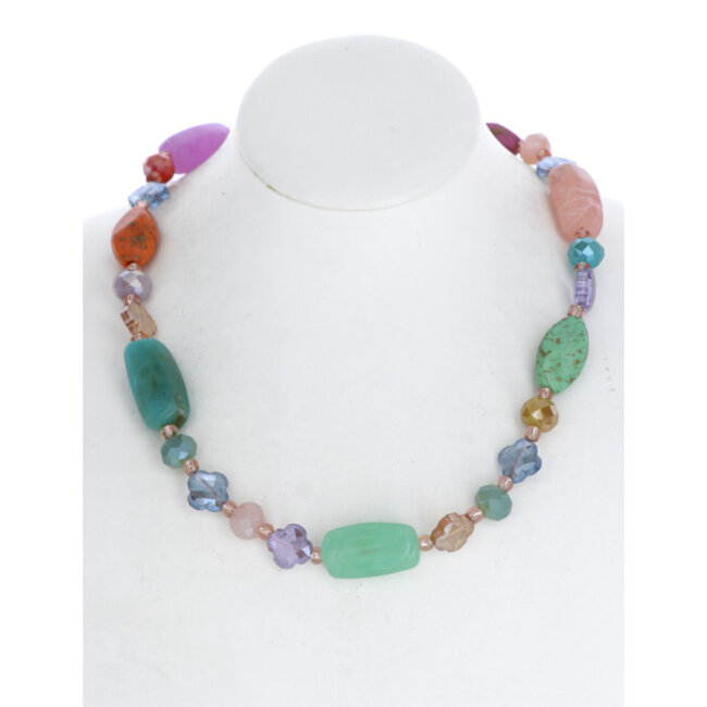 Halsketting multcolor 45 cm Z648M24019