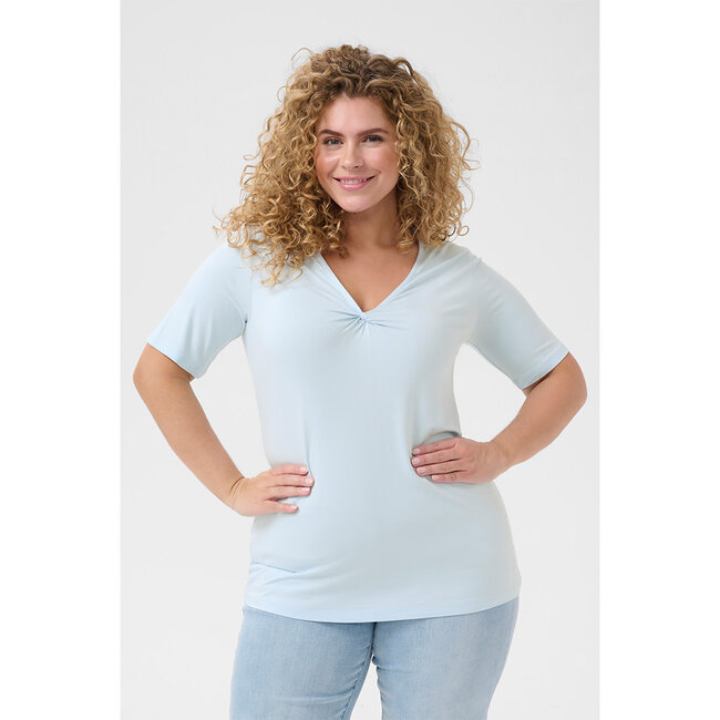 Shirt Kaffe Curve licht blauw 10582322