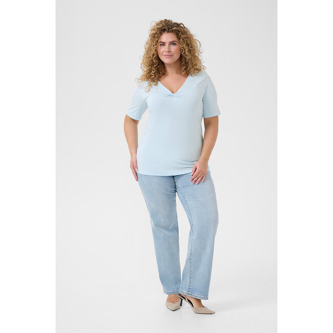 Shirt Kaffe Curve licht blauw 10582322